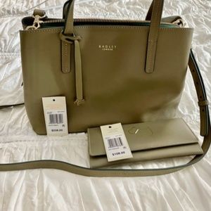 RADLEY Dukes Place smooth leather women's crossbody bag - WINTER MOSS GREEN